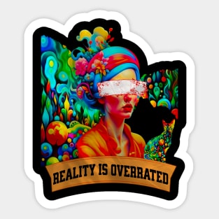 Reality Is Overrated Painting Pop Surrealism Sticker